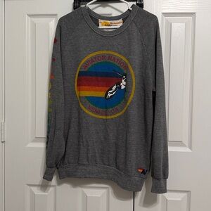 Aviator Nation Charcoal Sweatshirt with Vibrant Logo
